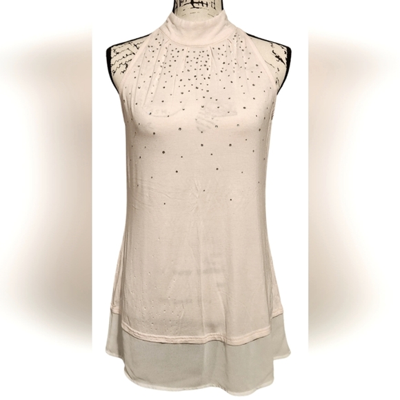 Belldini Pink Rhinestone Blouse - Picture 1 of 7